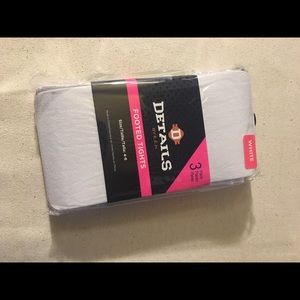 Brand new White footed tights girls size 4-6